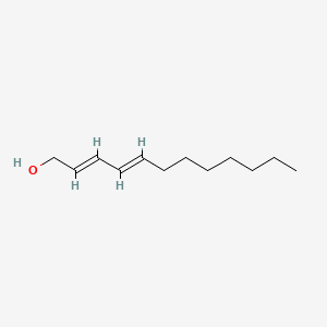 Chemical structure of 2,4-Dodecadien-1-ol, (2E,4E)-