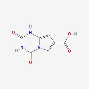 Chemical structure of 2,4-Dioxo-1,2,3,4-tetrahydropyrrolo[1,2-a][1,3,5]triazine-7-carboxylic acid