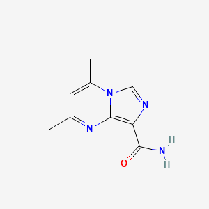 Chemical structure of 2,4-Dimethylimidazo[1,5-a]pyrimidine-8-carboxamide
