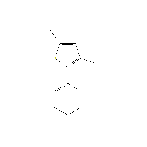 Chemical structure of 2,4-Dimethyl-5-phenylthiophene