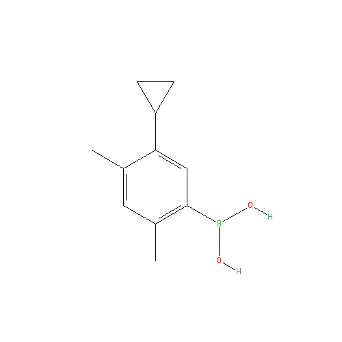 Chemical structure of 2,4-Dimethyl-5-cyclopropylphenylboronic acid