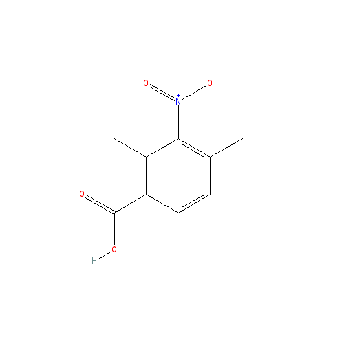 Chemical structure of 2,4-Dimethyl-3-nitrobenzoic acid
