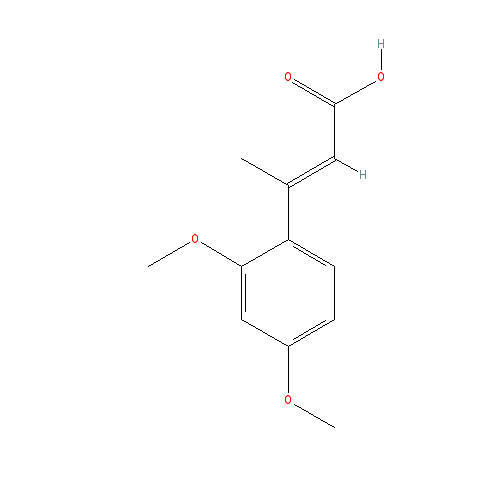 Chemical structure of 2,4-Dimethoxy-β-methylcinnamic Acid