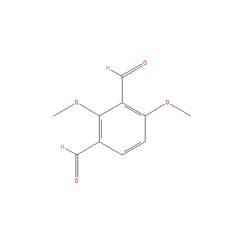 Chemical structure of 2,4-dimethoxyisophthalaldehyde