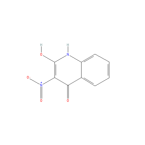 Chemical structure of 2,4-DIHYDROXY-3-NITROQUINOLINE
