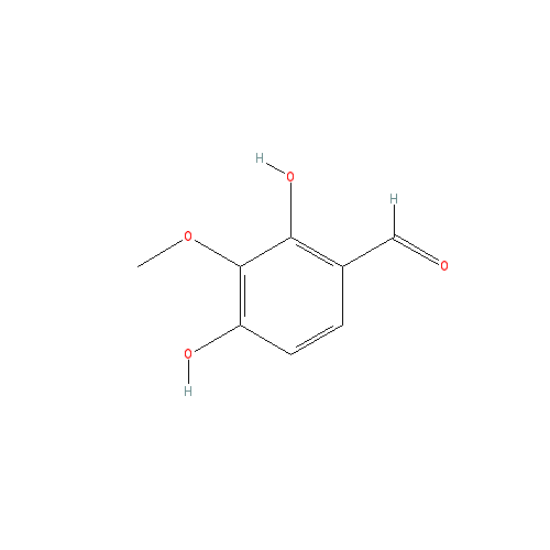 Chemical structure of 2,4-Dihydroxy-3-methoxybenzaldehyde