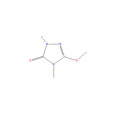 Chemical structure of 2,4-Dihydro-5-methoxy-4-methyl-3H-1,2,4-triazol-3-one