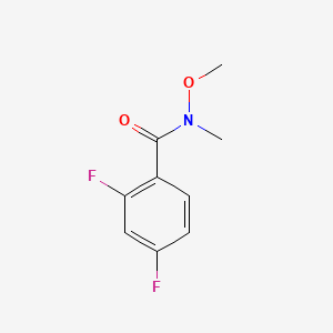 Chemical structure of 2,4-Difluoro-N-methoxy-N-methylbenzamide