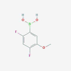 Chemical structure of 2,4-Difluoro-5-methoxyphenylboronic acid