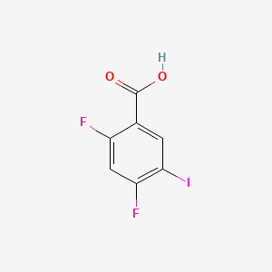 Chemical structure of 2,4-Difluoro-5-iodobenzoic acid