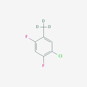 Chemical structure of 2,4-Difluoro-5-(methyl-d3)-chlorobenzene