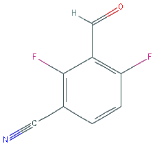 Chemical structure of 2,4-Difluoro-3-formylbenzonitrile