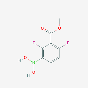 Chemical structure of 2,4-Difluoro-3-(methoxycarbonyl)phenylboronic acid