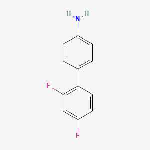 Chemical structure of 2',4'-Difluoro-[1,1'-biphenyl]-4-amine