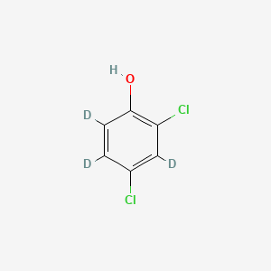 Chemical structure of 2,4-Dichlorophenol-d3