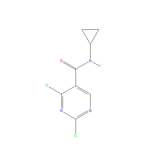 Chemical structure of 2,4-Dichloro-N-cyclopropylpyrimidine-5-carboxamide