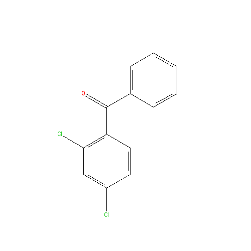 Chemical structure of 2,4-Dichlorobenzophenone