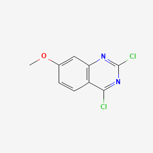 Chemical structure of 2,4-Dichloro-7-methoxyquinazoline