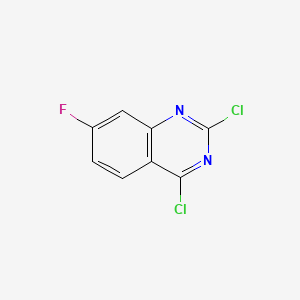 Chemical structure of 2,4-Dichloro-7-fluoroquinazoline