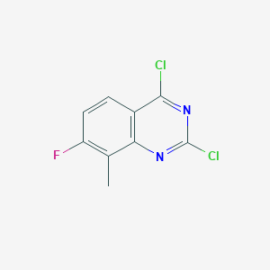 Chemical structure of 2,4-Dichloro-7-fluoro-8-methylquinazoline