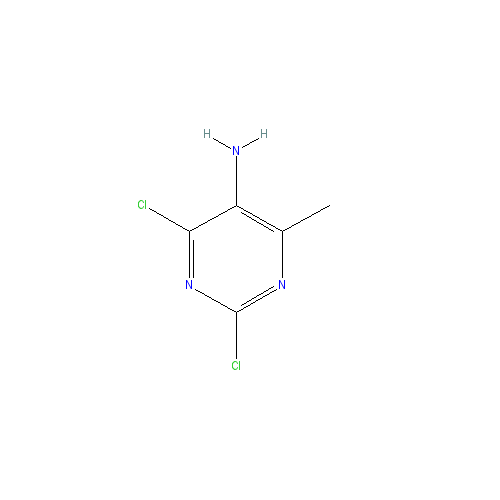 Chemical structure of 2,4-dichloro-6-methylpyrimidin-5-amine