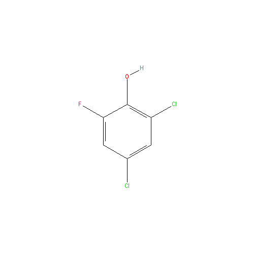 Chemical structure of 2,4-dichloro-6-fluorophenol