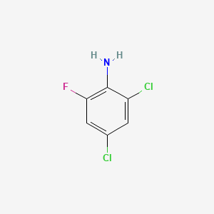 Chemical structure of 2,4-Dichloro-6-Fluoroaniline