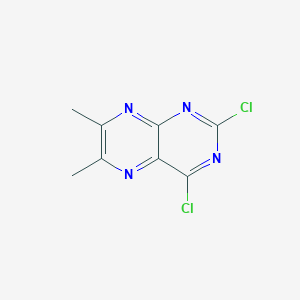 Chemical structure of 2,4-Dichloro-6,7-dimethylpteridine