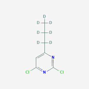 Chemical structure of 2,4-Dichloro-6-(n-propyl-d7)-pyrimidine