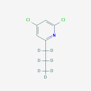 Chemical structure of 2,4-Dichloro-6-(n-propyl-d7)pyridine