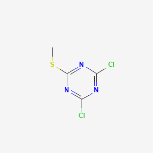 Chemical structure of 2,4-Dichloro-6-(methylthio)-1,3,5-triazine