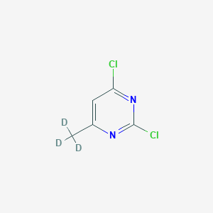 Chemical structure of 2,4-Dichloro-6-(methyl-d3)-pyrimidine