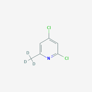 Chemical structure of 2,4-Dichloro-6-(methyl-d3)-pyridine