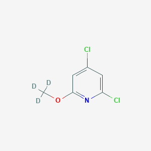 Chemical structure of 2,4-Dichloro-6-(methoxy-d3)-pyridine