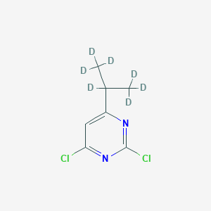 Chemical structure of 2,4-Dichloro-6-(iso-propyl-d7)-pyrimidine