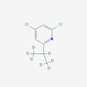 Chemical structure of 2,4-Dichloro-6-(iso-propyl-d7)pyridine
