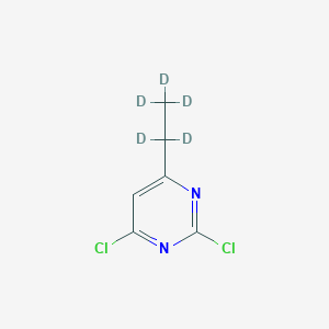 Chemical structure of 2,4-Dichloro-6-(ethyl-d5)-pyrimidine