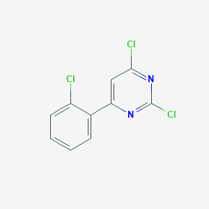 Chemical structure of 2,4-Dichloro-6-(2-chlorophenyl)pyrimidine