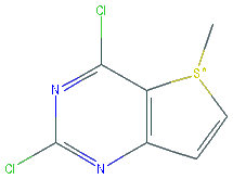 Chemical structure of 2,4-Dichloro-5-methylthieno[2,3-d]pyrimidine
