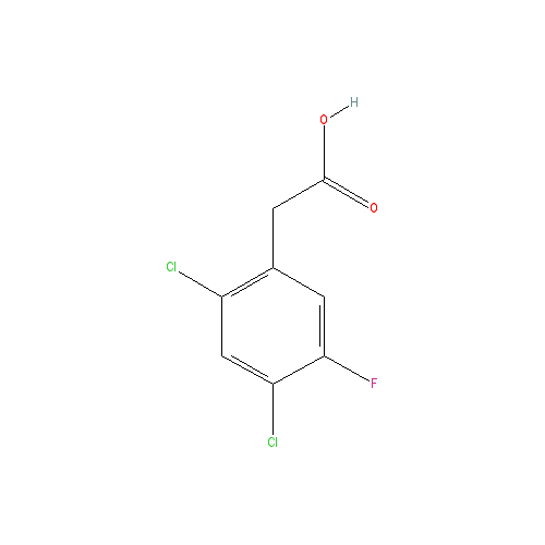 Chemical structure of 2,4-Dichloro-5-Fluorophenylacetic Acid