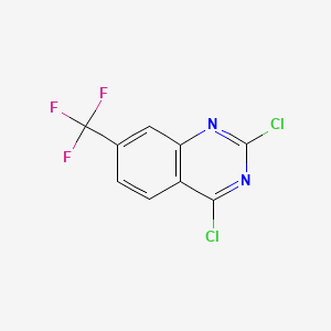 Chemical structure of 2,4-Dichloro-5-(trifluoromethyl)quinazoline