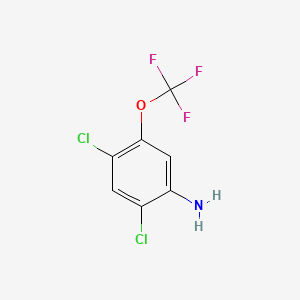 Chemical structure of 2,4-Dichloro-5-(trifluoromethoxy)aniline