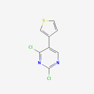 Chemical structure of 2,4-Dichloro-5-(3-thienyl)pyrimidine