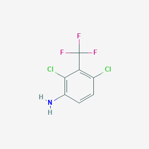 Chemical structure of 2,4-Dichloro-3-(trifluoromethyl)aniline