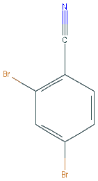Chemical structure of 2,4-Dibromobenzonitrile