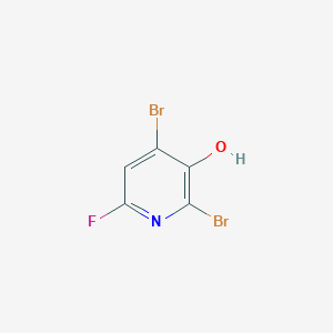 Chemical structure of 2,4-Dibromo-6-fluoropyridin-3-ol