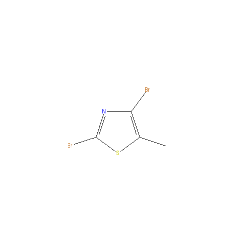 Chemical structure of 2,4-Dibromo-5-methylthiazole