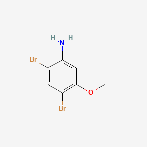 Chemical structure of 2,4-Dibromo-5-methoxyaniline