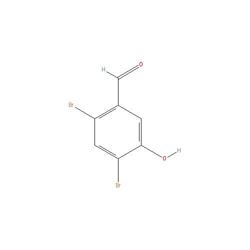 Chemical structure of 2,4-Dibromo-5-hydroxybenzaldehyde