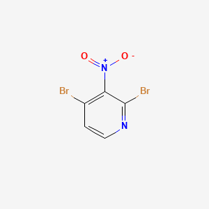 Chemical structure of 2,4-Dibromo-3-nitropyridine